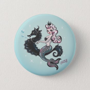 Pearla Mermaid Button By Fluff by FluffShop at Zazzle