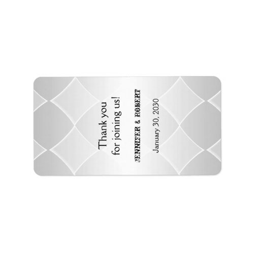 Pearled Grey Diamond Wedding Lip Balm Label