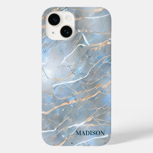 Pearlescent Marble Stone Case_Mate iPhone 14 Case