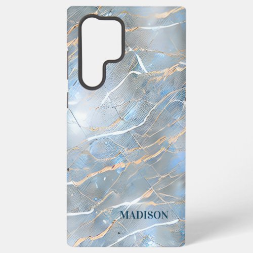 Pearlescent Marble Stone Samsung Galaxy S22 Ultra Case