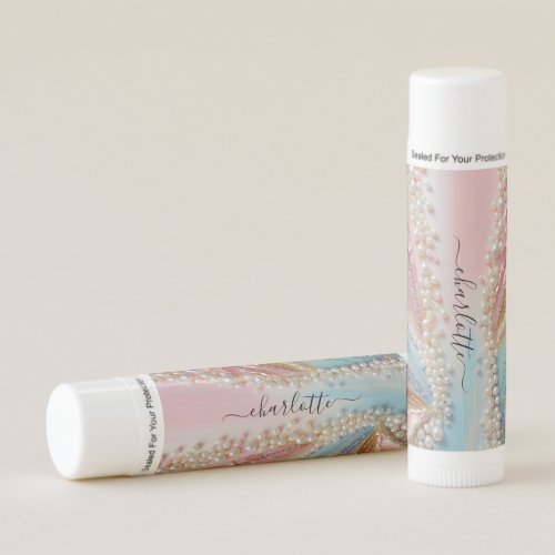 Pearlescent Painted Pearls Shells  Lip Balm