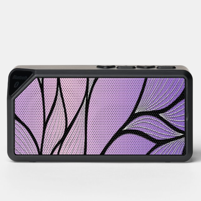 Pearlescent Purple Creative Leave Pattern  Bluetooth Speaker (Front)