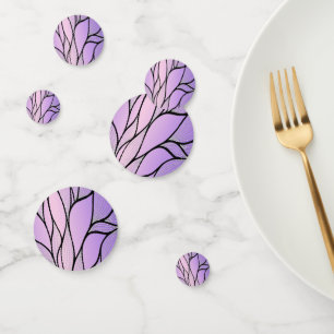 Pearlescent Purple Creative Leave Pattern Confetti
