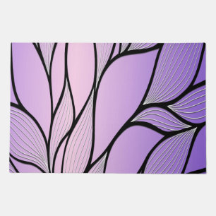 Pearlescent Purple Creative Leave Pattern Doormat