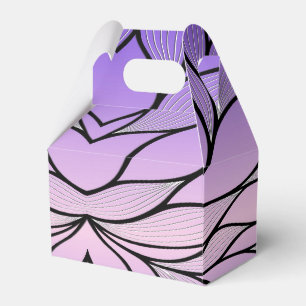 Pearlescent Purple Creative Leave Pattern Favor Boxes