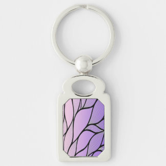 Pearlescent Purple Creative Leave Pattern Keychain