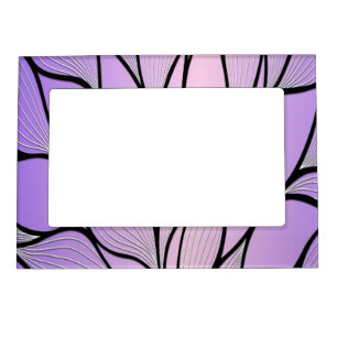 Pearlescent Purple Creative Leave Pattern Magnetic Frame