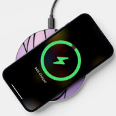 Pearlescent Purple Creative Leave Pattern Wireless Charger (Phone)