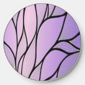 Pearlescent Purple Creative Leave Pattern Wireless Charger (Front)