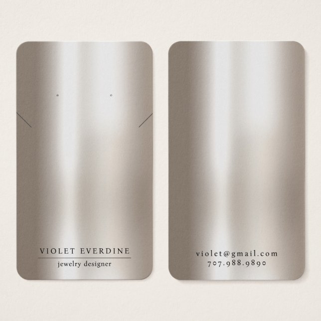 Pearlescent Typography Earring Necklace Jewelry (Front & Back)