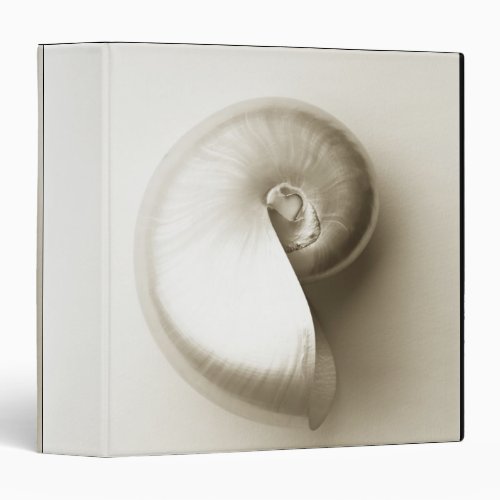 Pearlised nautilus sea shell 2 binder