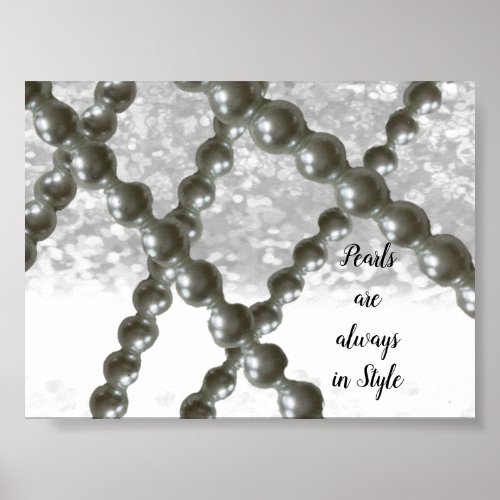 Pearls Always in Style Poster