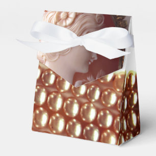 Pearls and Cameo - antique jewelry Favor Boxes