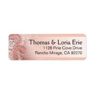Pearls and Lace peony pink Label