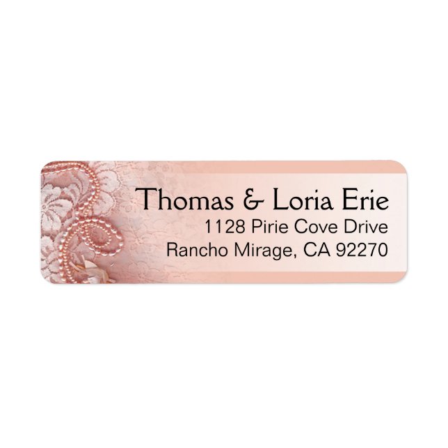 Pearls and Lace | peony pink Label (Front)