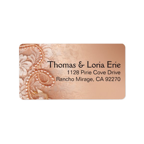 Pearls And Lace Perfect Peach Label Custom Products