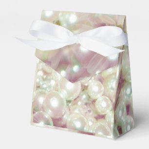 Pearls And Pink Daisy Favor Boxes