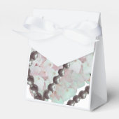 Pearls and Pink Hydrangeas Favor Box (Front Side)