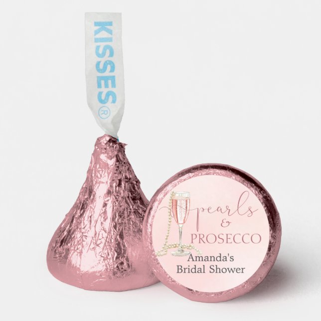 Pearls and Pink Prosecco Luxury Bridal Shower  Hershey®'s Kisses® (Front)