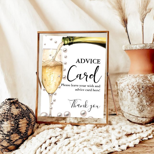 Pearls and Prosecco Advice bridal shower sign (Creator Uploaded)