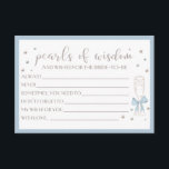 Pearls and Prosecco Blue Bow Bridal Shower Card<br><div class="desc">Pearls and Prosecco Blue Bow Bridal Shower Card</div>