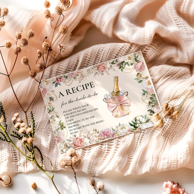 Pearls and Prosecco Bridal Enclosure Card (Creator Uploaded)