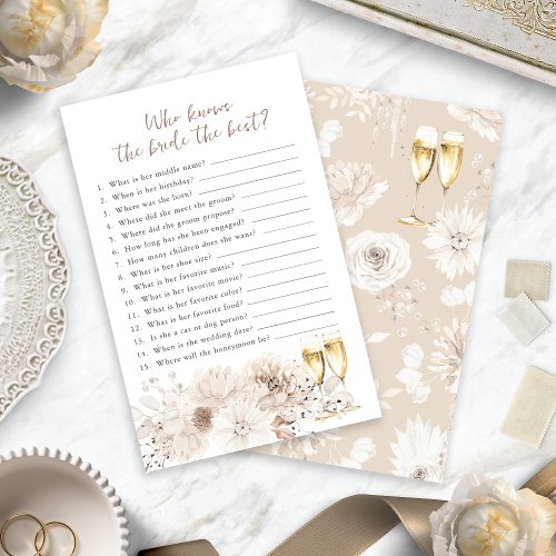 Pearls and Prosecco Bridal Game