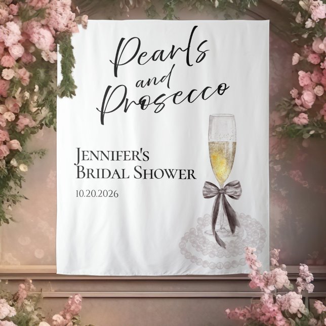 Pearls and Prosecco | Bridal Shower Backdrops (Creator Uploaded)