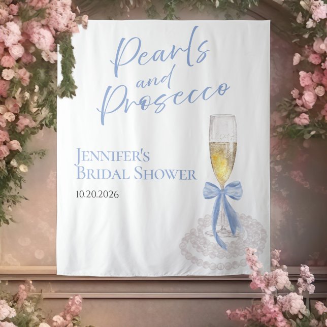 Pearls and Prosecco | Bridal Shower Backdrops (Creator Uploaded)