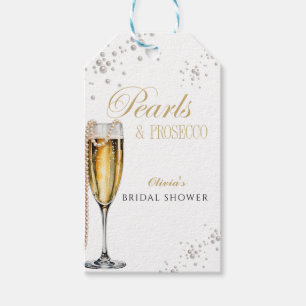 Pearls and Prosecco Bridal Shower, Bridal Brunch Gift Tags