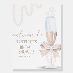 Pearls and Prosecco, Bridal Shower, Bridal Shower Foam Board