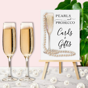 Pearls and Prosecco Bridal Shower Cards & Gifts Foam Board