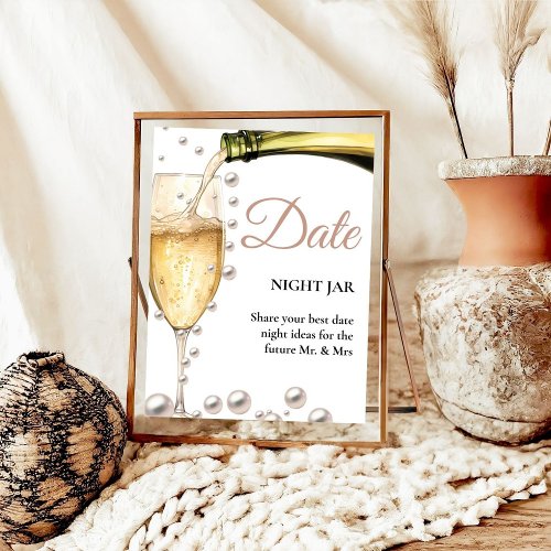 Pearls And Prosecco Bridal Shower Date Ideas Sign