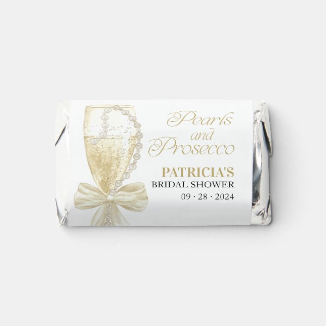 Pearls And Prosecco Bridal Shower Hershey's Miniatures (Front)