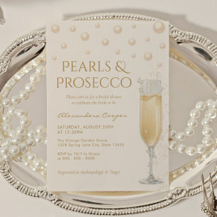 Pearls and Prosecco Bridal Shower Invitation