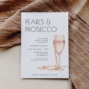 Pearls and Prosecco Bridal Shower Invitation