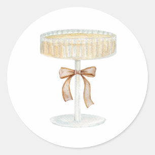 Pearls and Prosecco bridal shower love  Classic Round Sticker
