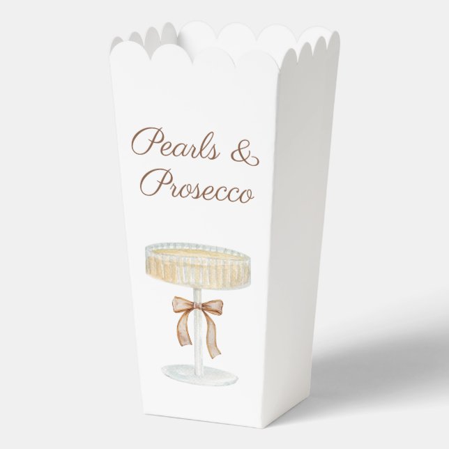 Pearls and Prosecco bridal shower love  Favor Boxes (Back)