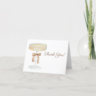 Pearls and Prosecco bridal shower love Letterpress Thank You Card