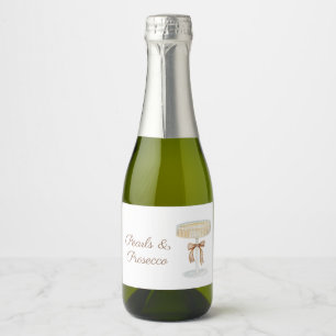 Pearls and Prosecco bridal shower love  Sparkling Wine Label