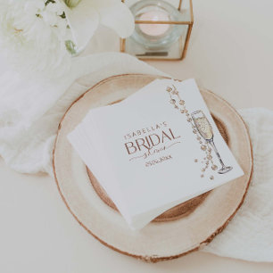 Pearls And Prosecco Bridal Shower Napkins