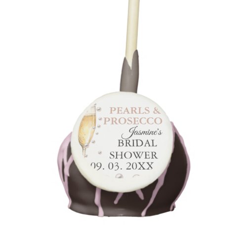 Pearls And Prosecco Bridal shower Party Cake Pops