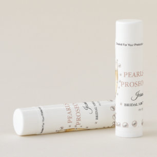 Pearls And Prosecco Bridal shower Party Lip Balm