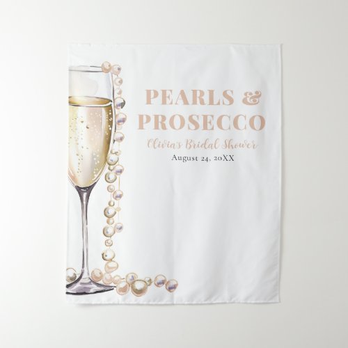 Pearls and Prosecco Bridal Shower Photo Backdrop