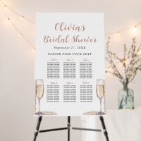 Pearls and Prosecco Bridal Shower Seating Chart