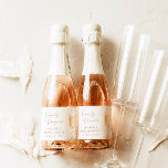Pearls and Prosecco Bridal Shower  Sparkling Wine Label<br><div class="desc">Pearls and Prosecco Bridal Shower Wine Labe This timeless Pearls and Prosecco Bridal Shower Label features watercolor pearls and a champagne flute, perfect way to accent your special day! Easily edit most wording to match your event! Text colors are fully editable >>>click the "Edit Using Design Tool" button to edit!...</div>