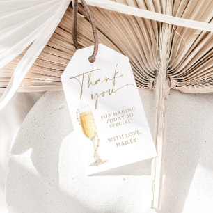 Pearls and Prosecco Bridal Shower Thank You Tag