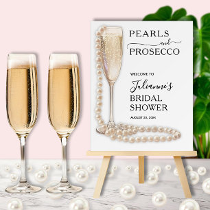 Pearls and Prosecco Bridal Shower Welcome Foam Board