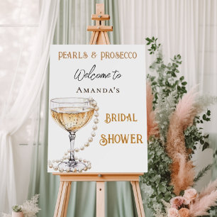 Pearls and Prosecco Bridal Shower welcome Foam Board