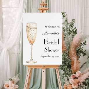 Pearls and Prosecco Bridal Shower welcome Foam Board
